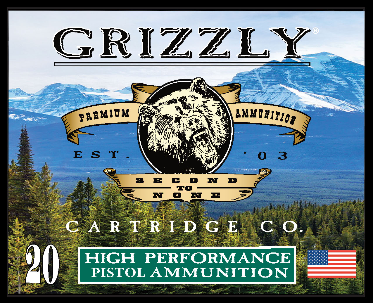 Grizzly 10mm 200gr Bonebreaker FP – Rugged Bear Defense Ammo 6 Grizzly Cartridge handgun ammunition box